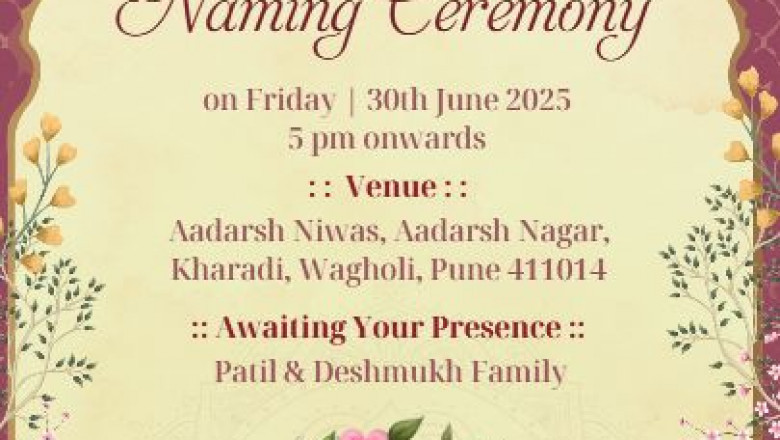 Create New Naming Ceremony Invitation Card for Free