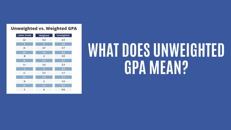 What Does Unweighted GPA Mean?