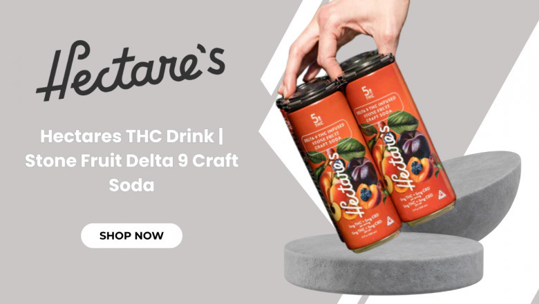 Hectares THC Drink | Stone Fruit Delta 9 Craft Soda