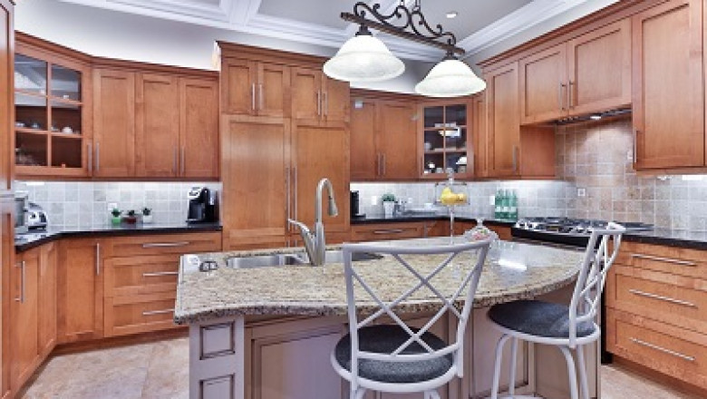 wood cabinets