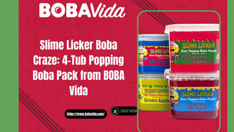 Slime Licker Boba Craze: 4-Tub Popping Boba Pack from BOBA Vida